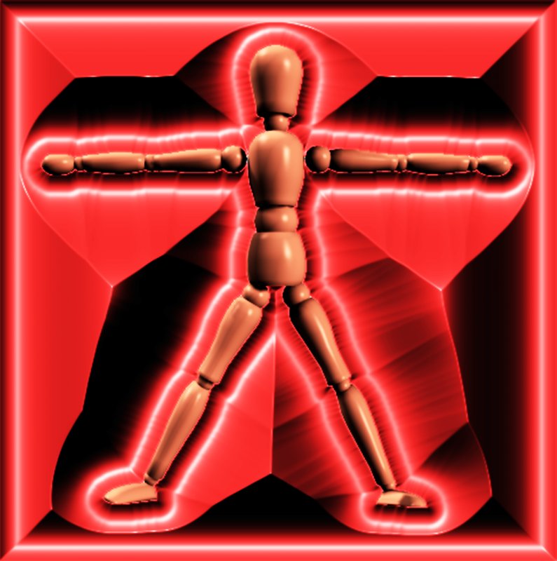 Figure inspired by Leonardo dq Vinci - by Tony Karp